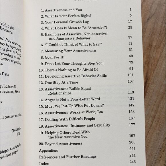 🔺️NWOT Your Perfect Right, A Guide to Assertive Living Paperback Book - Picture 4 of 4